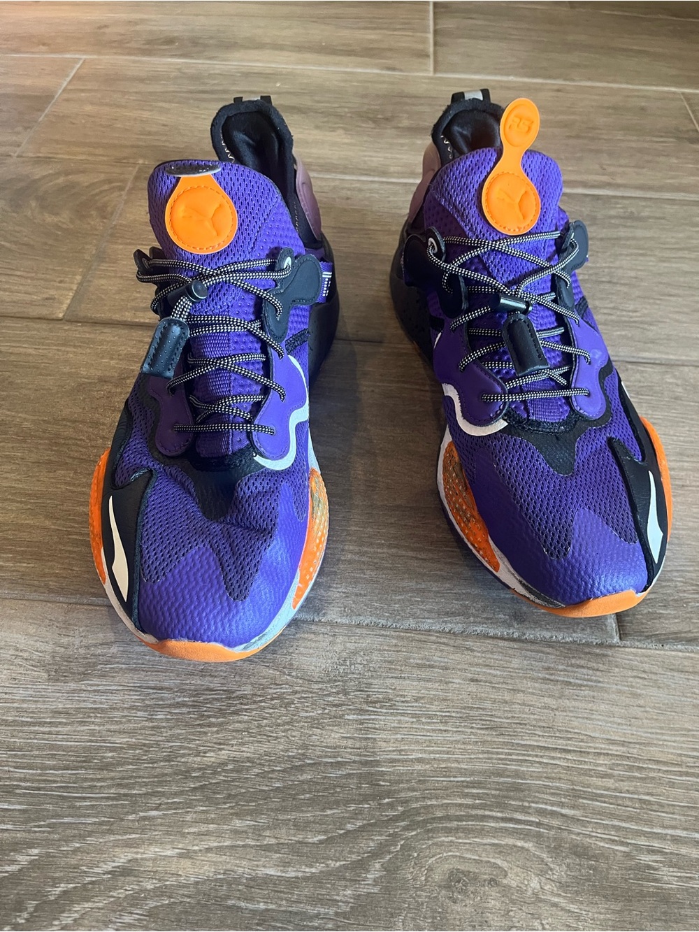 Puma RS-X Purple and Orange Men's Running Sneakers with Toggle Laces